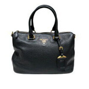 Prada bag Black Vitello Dino leather shoulder